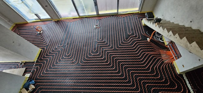 polaganje talnega gretja v novogradnji